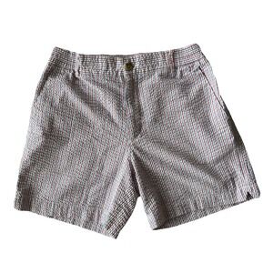 Southern Proper The Seersucker Shorts in Red, White & Blue Stretch Waist Mens XL